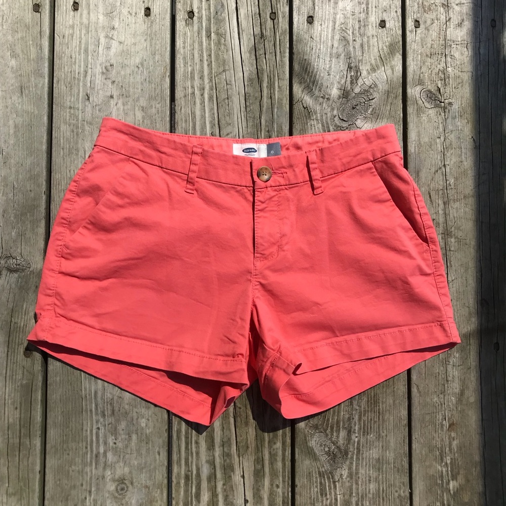 Old navy size O casual shorts color salmon pink